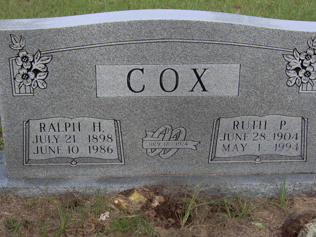 Headstone for Cox, Ruth Proctor